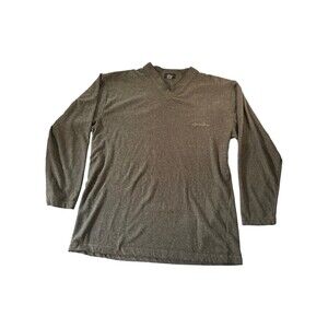 Vintage Karl Kani Green Pullover Knit Sweater Large Textured Oversized Logo